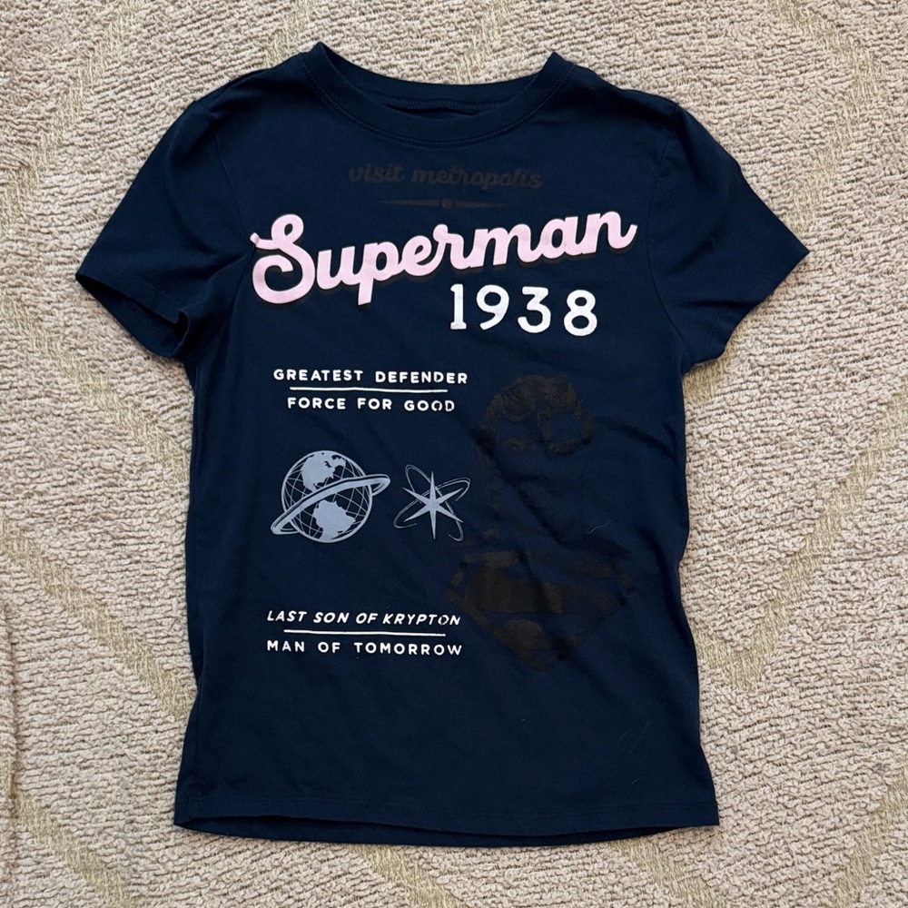 Superman 1938 Graphic Tee – DC Comics – Navy – XS